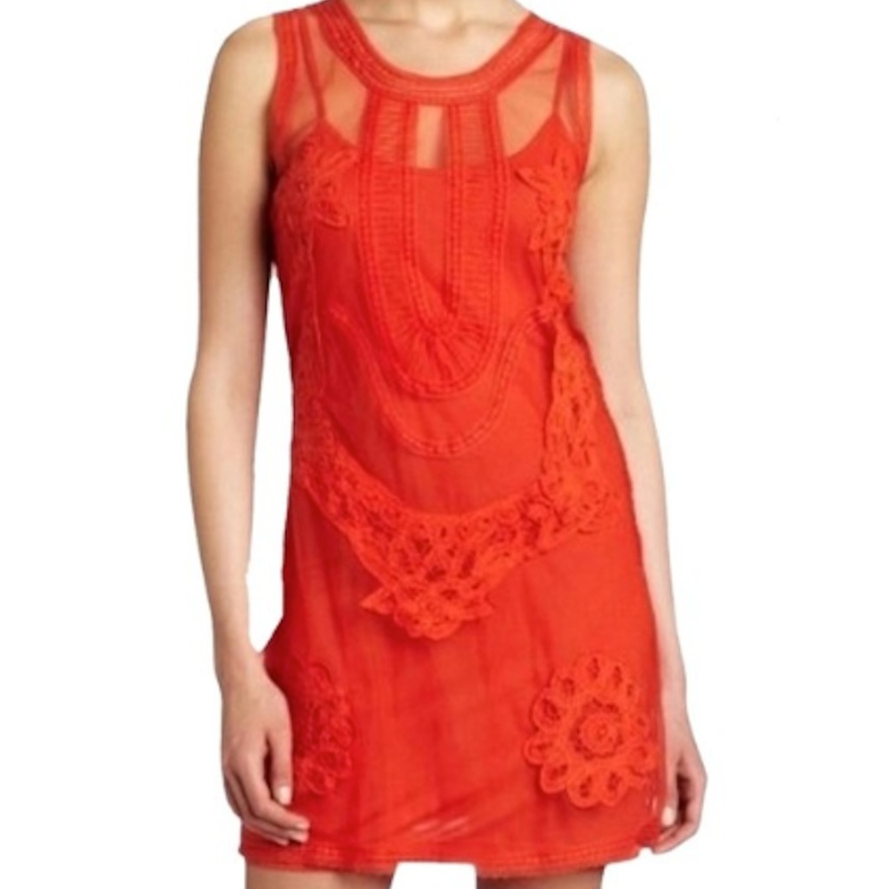 Candela Orange Cocktail Dress